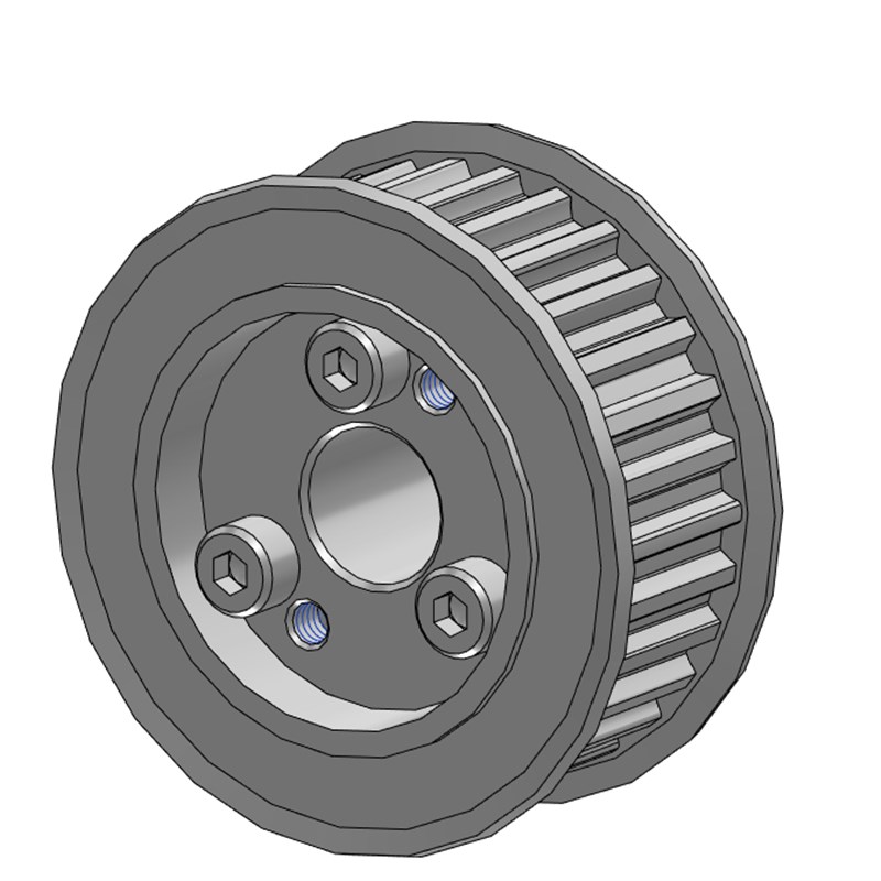 齿宽32 c两面平 免键涨紧同步轮 5M45齿 选孔皮带轮 直径71mm