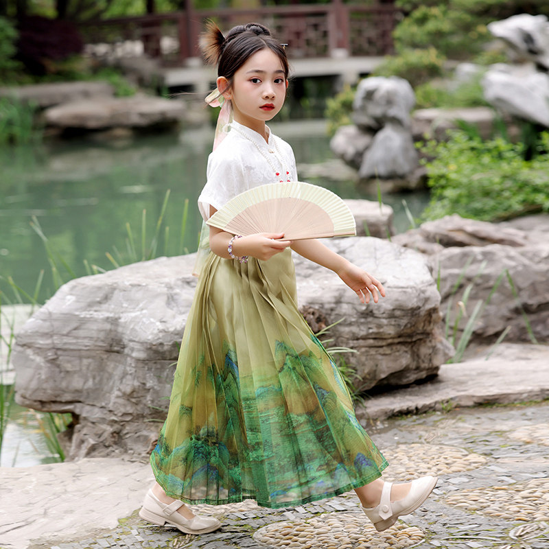 霂霏兔女童马面裙2026套装夏季古风明制儿童汉服裙中国风女孩唐装,童装/婴儿装/亲子装,汉服,淘宝优惠券,粉丝福利购,淘宝优惠卷