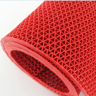 PVC塑料红地毯浴室洗手间厕所厨房防滑垫S型镂空网眼防水门垫地垫