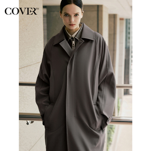 高级感宽松廓形风衣外套女长款 COVERINS2024年秋季 新款