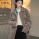 羊剪绒外套女翻领中款 COVERINS2024年冬季 新款 大衣