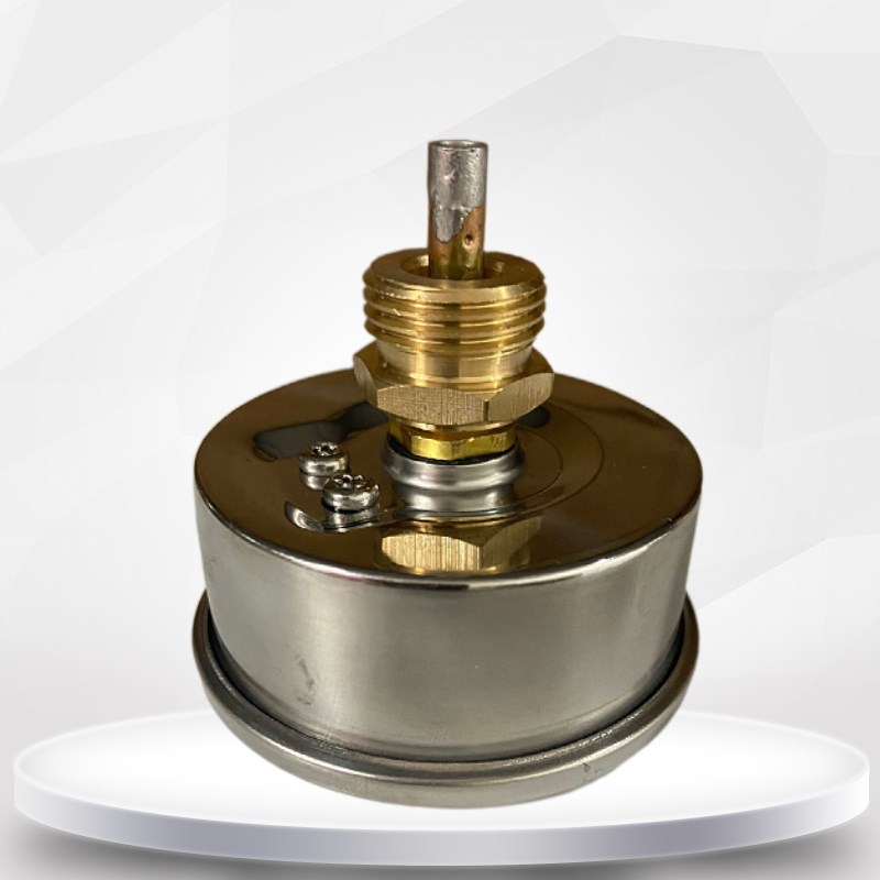 轴向不锈钢耐震温度压力一体表0-1mpa温度0-120C 1/4充油温压表