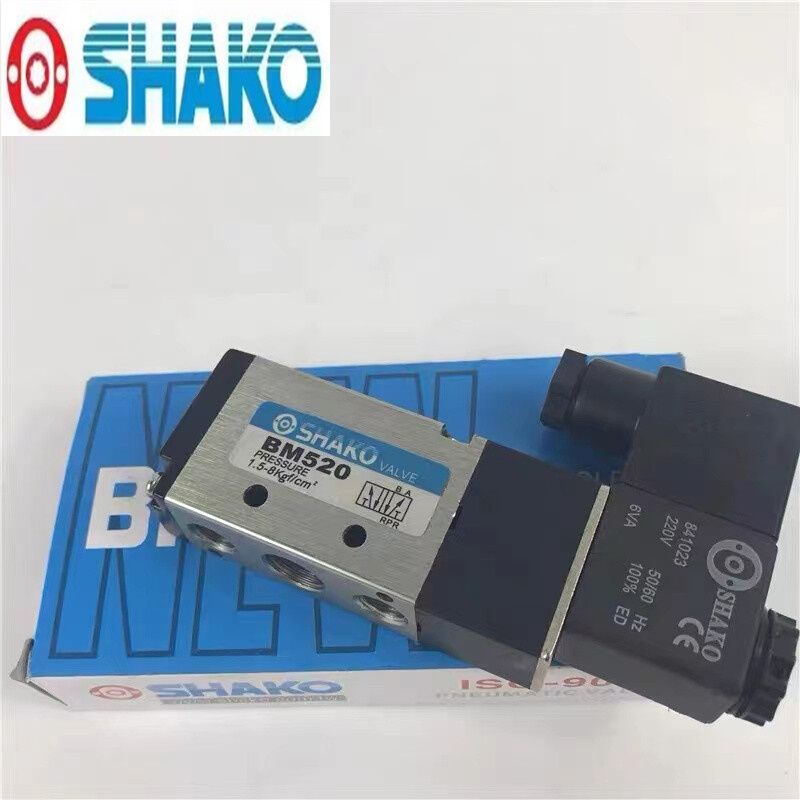 SHAKO 新恭气动电磁阀换向控制 BM520 BM520-02S二位五通单电控 电子元器件市场 其它元器件 原图主图
