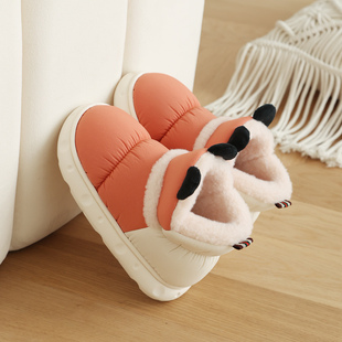 儿童棉拖鞋冬季居家外穿毛毛鞋男童女童加厚绒保暖鞋厚底包跟棉鞋