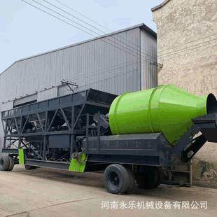 移动方便车载商混移动站 滚筒搅拌站 建筑工程免基础混凝土搅拌站