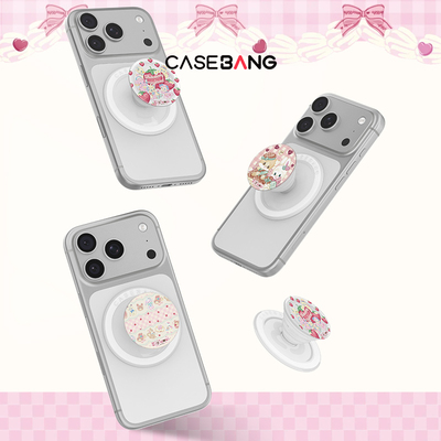 CASEBANG x ayyjewel 联名甜品魔法系列磁吸气囊手机伸缩可拆卸防摔卡通支架