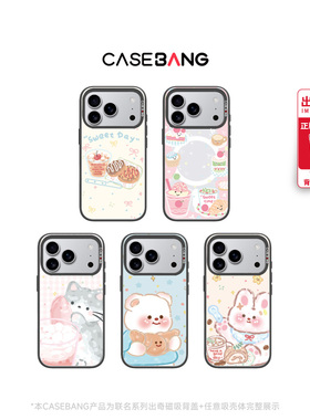 CASEBANGx野生flower联名甜品日记适用iPhone17ProMax/17Pro/16promax/16pro/15可拆卸磁吸新款苹果手机壳