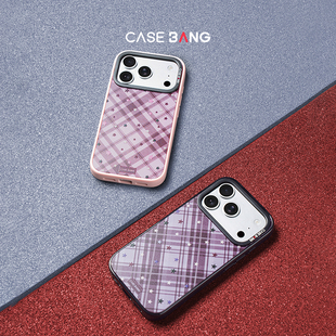 CASEBANGx格纹星星系列适用iPhone17ProMax/17Pro/16promax/16pro/15/14/13可拆卸磁吸背盖苹果秋冬手机壳