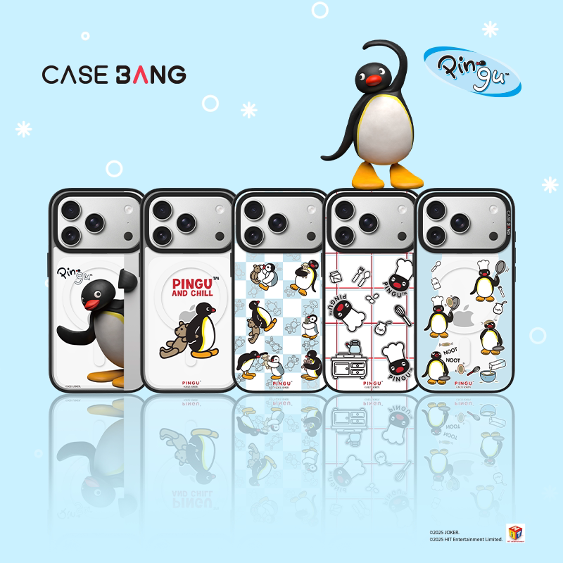 CASEBANGx pingu联名去哪鹅适用iPhone18ProMax/18Pro/17ProMax/17Pro/16pro可拆卸磁吸背板新款苹果手机壳图片