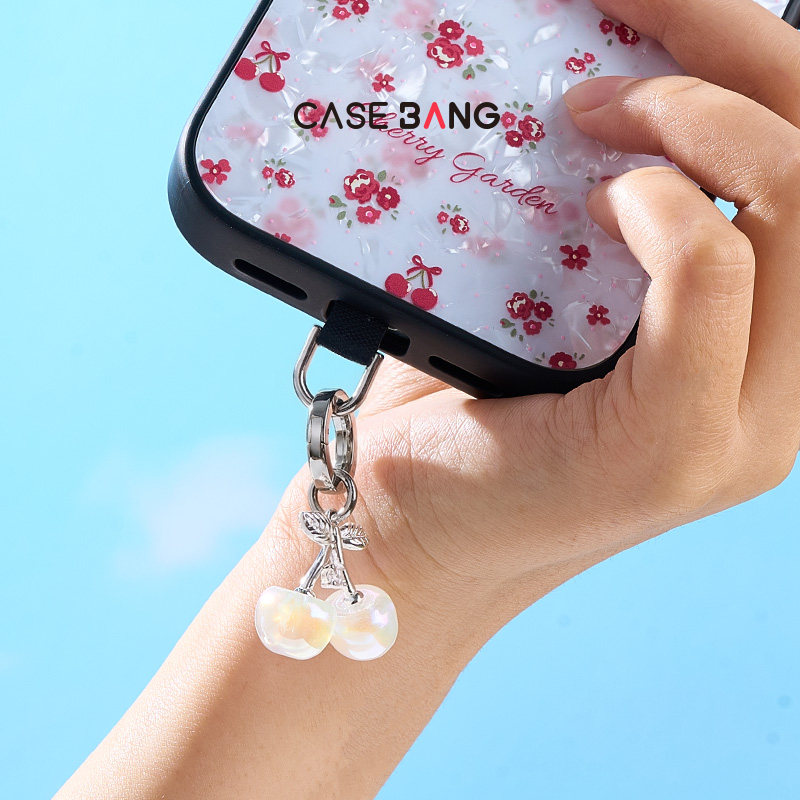 CASEBANG拾光系列月光樱桃手机挂件适用于全系列mini短挂链包包挂饰短挂绳配件小清新图片