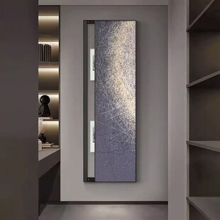 精选轻奢抽象电表箱装饰画大尺寸遮挡配电箱总开关电闸窄长条竖版