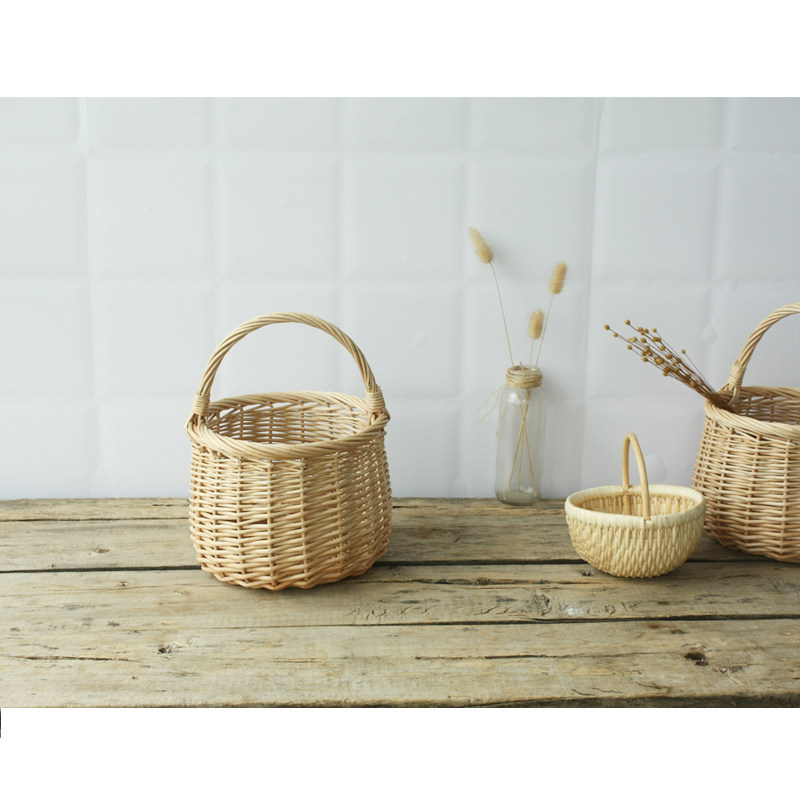 精选藤编柳编手工编织篮水果篮子礼品篮田园风格客厅家居装饰收纳,收纳整理,其他收纳篮,淘宝优惠券,粉丝福利购,淘宝优惠卷