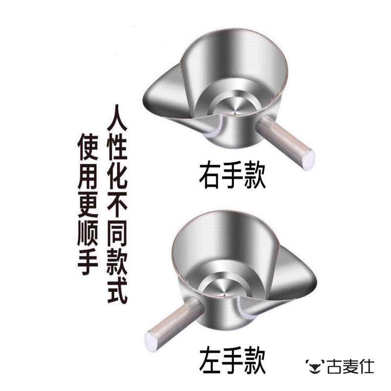 不锈钢鸭嘴勺打包拌凉菜盆撒瓢料油炸鸡柳薯条铲子大漏斗工具商用