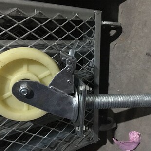 精选脚手架轮子AB刹6寸万向轮加粗螺杆移动脚手架配件厂家直销
