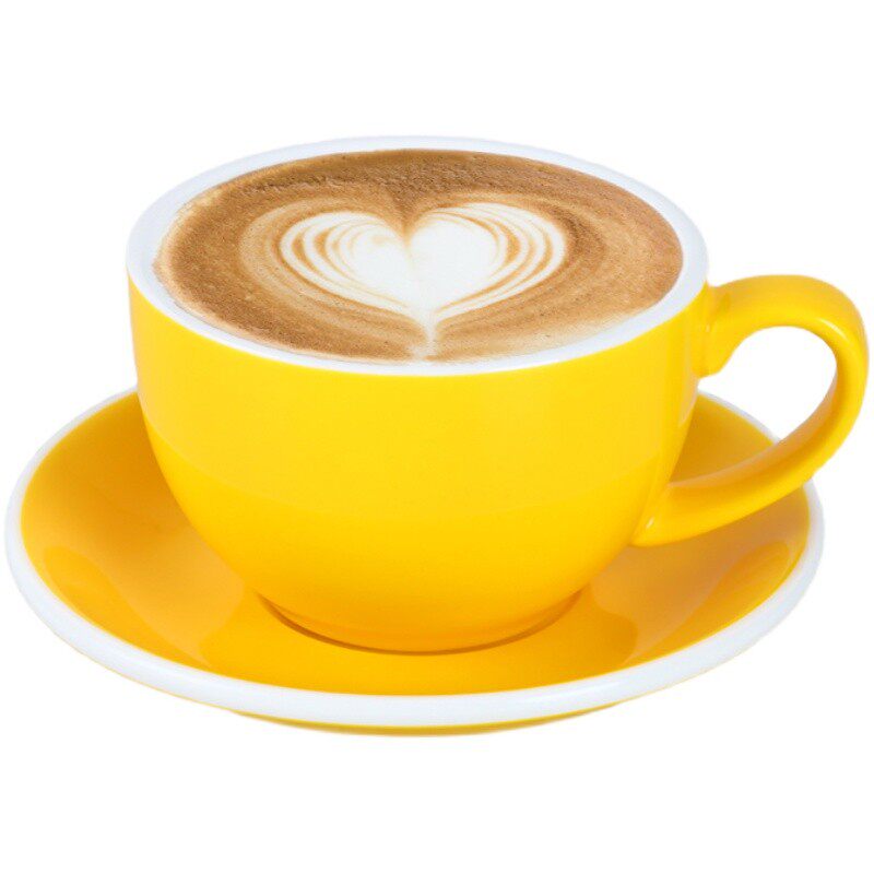 精选350ml大容量欧式小奢华陶瓷拿铁咖啡杯套装 创意简约商用咖啡