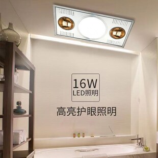 精选德国进口浴霸灯集成吊顶灯暖两灯三合一300X600 卫生间取暖排