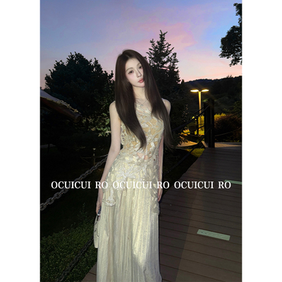 度假风不规则无袖背心半裙套装