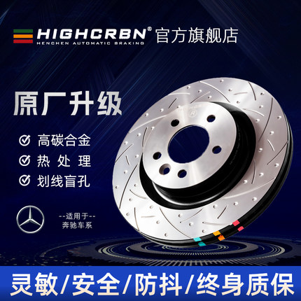 HIGHCRBN高性能刹车盘适用奔驰A45C200E300S400LGL威霆AMG改装