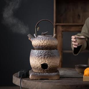 电陶炉煮茶壶烧烤器具全套 可干烧茶壶围炉煮茶家用室内烤火炉套装