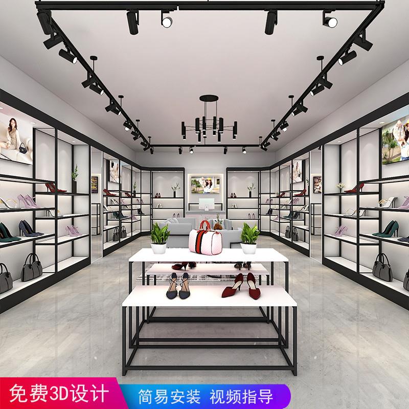 鞋店鞋架展示架店铺鞋子货架儿童货柜卖鞋服装店上墙商场商用中岛