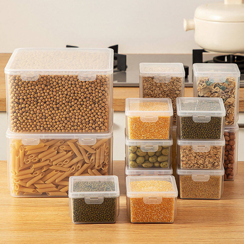 厨房橱柜抽屉五谷杂粮收纳盒透明带盖塑料食品级咖啡豆食品密封,厨房/烹饪用具,密封罐,淘宝优惠券,粉丝福利购,淘宝优惠卷