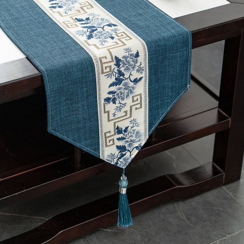 新中式桌旗禅意防水茶席茶台布艺轻奢端茶几桌布茶桌垫布,居家布艺,桌旗,淘宝优惠券,粉丝福利购,淘宝优惠卷