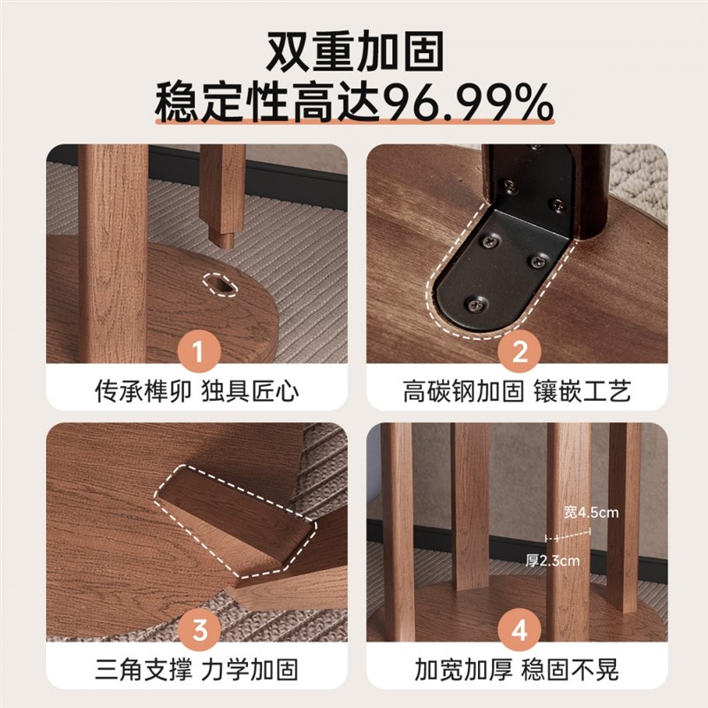 现货速发实木餐椅家用餐桌凳2025新款备用叠叠乐凳子简约不占地方