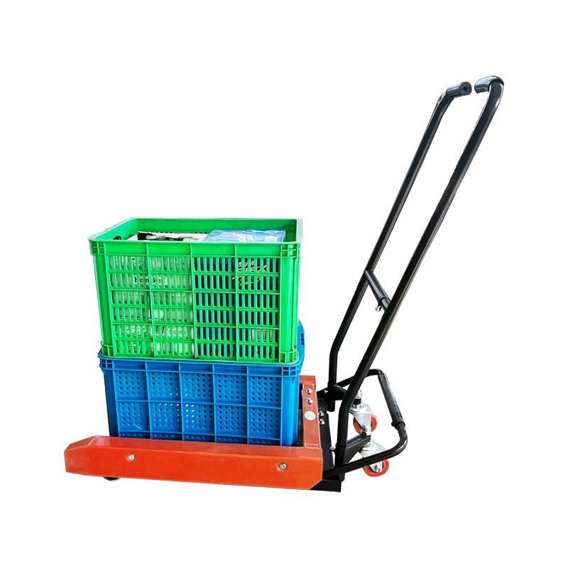 周转箱搬运车蔬菜水产筐专用车塑料筐工具车手动鸡蛋筐小推车叉车图片