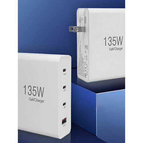 135W PD GaN Charger USB Type C QC3.0 Wall Charger Laptop 135W氮化镓充电器插头PD快充笔记本电脑便携充