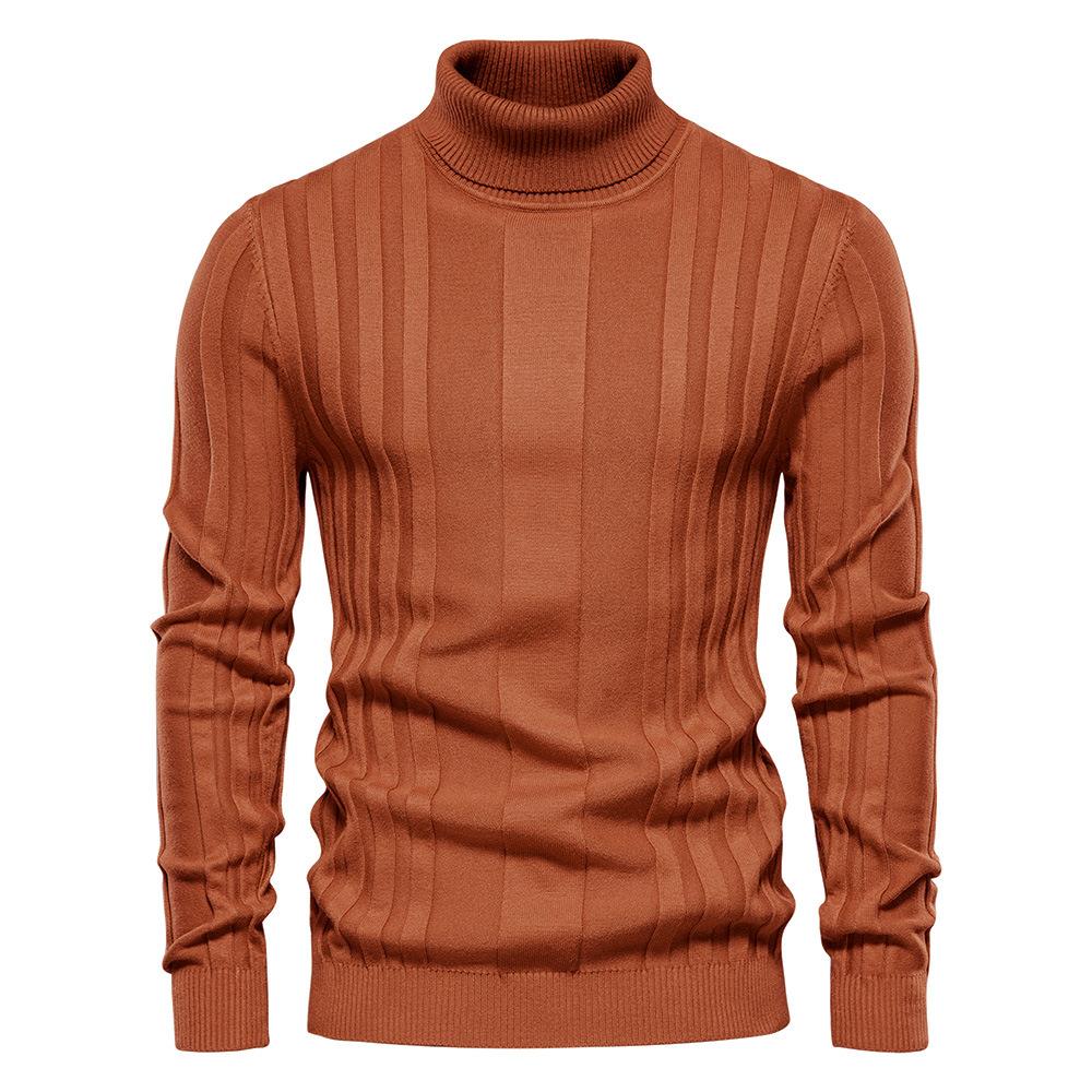 大码毛衣Men's turtleneck warm base sweater plus size swe