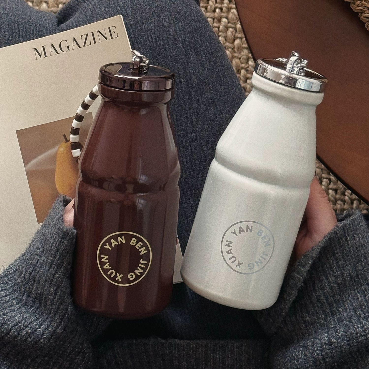 复古牛奶杯女生时尚小巧
