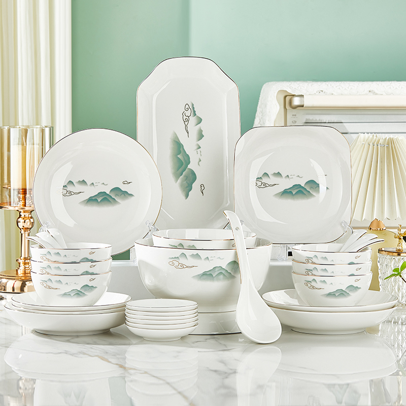 景德镇中式陶瓷家用餐具礼盒装