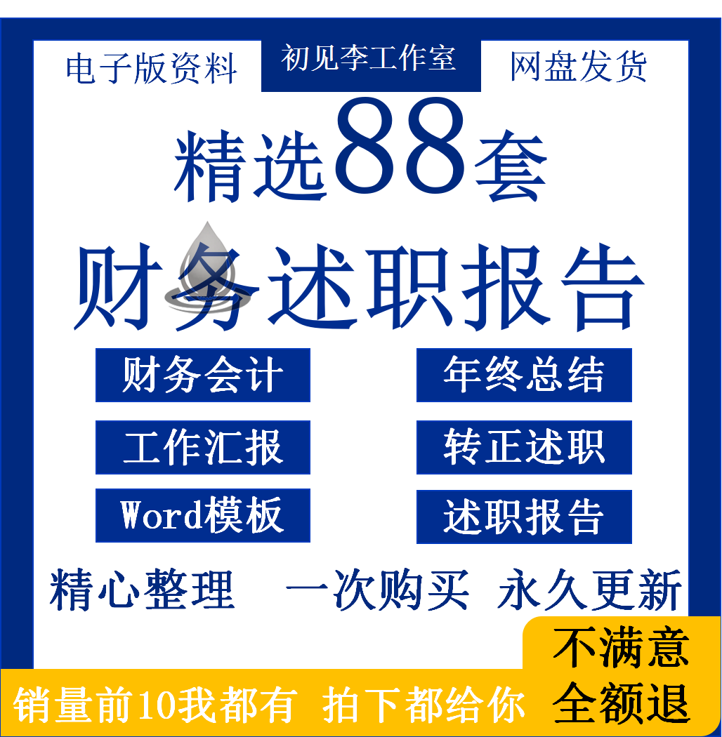 公司财务会计工作总结word模板财会工作汇报转正述职年终总结范本