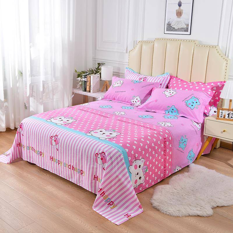 56521.床棉.单单件卡通全被单罩1m床1纯人2m单生宿舍18学.5米1m棉