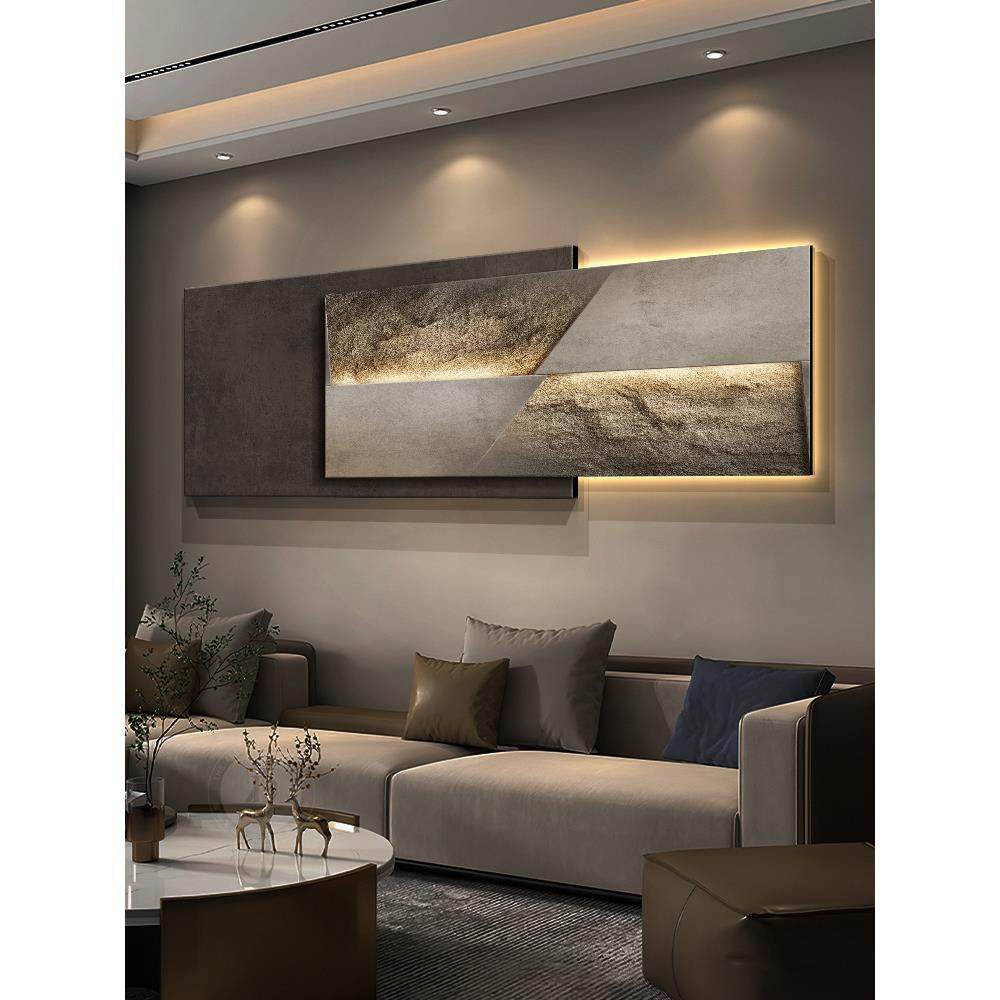 轻奢高级感立体砂岩画客厅装饰画高端大气沙发背景墙壁画抽象挂画,家居饰品,现代装饰画,淘宝优惠券,粉丝福利购,淘宝优惠卷