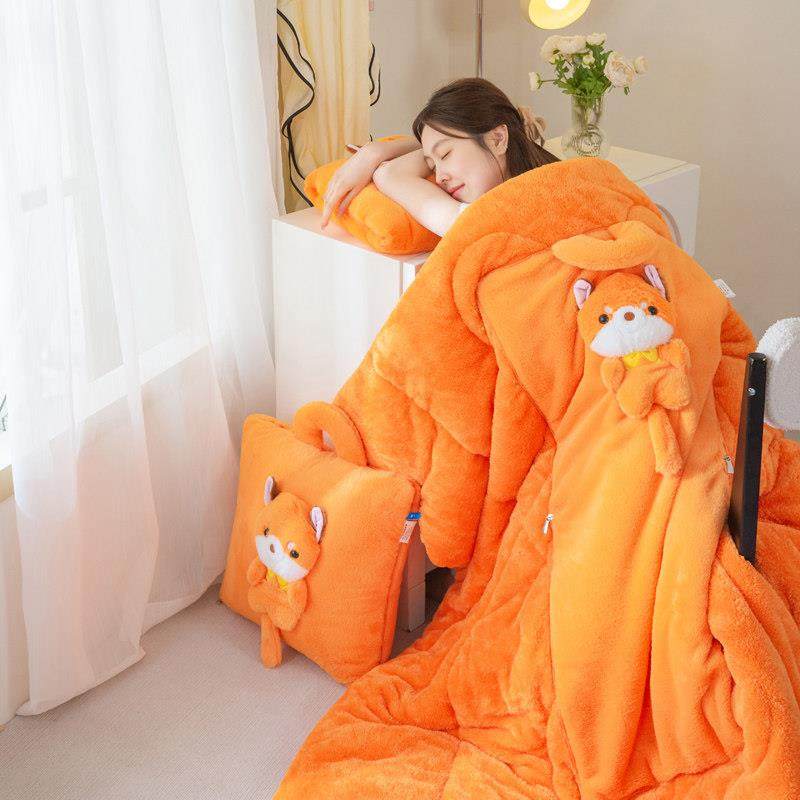 两用车载靠垫枕头加厚毛绒手提唧唧叫卡通抱枕被午睡毯子空调被,居家布艺,抱枕被,淘宝优惠券,粉丝福利购,淘宝优惠卷