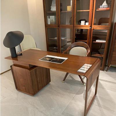 新中式乌金木书桌椅组合现代简约禅意实木书房办公桌长方形写字台