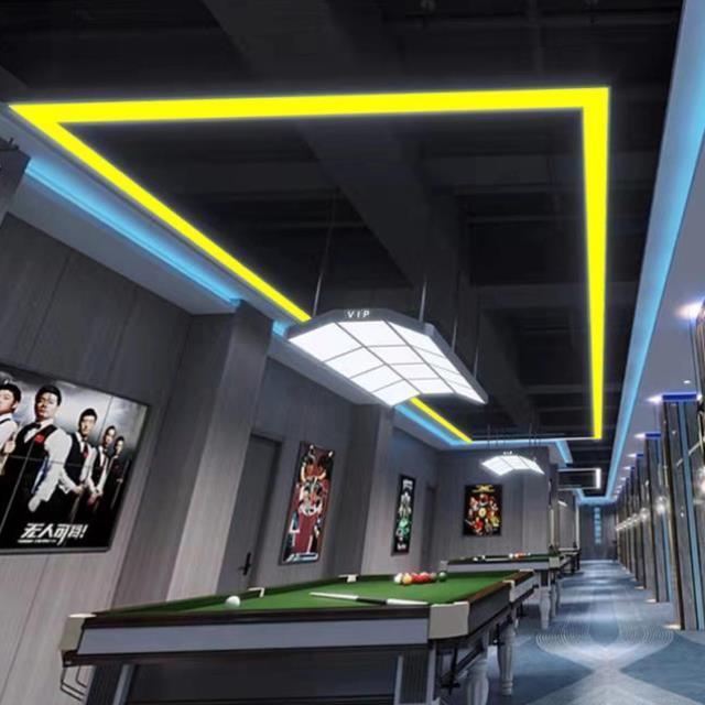 台球厅氛围灯台球室桌球专用灯网咖商场健身房办公室无缝拼接吊灯