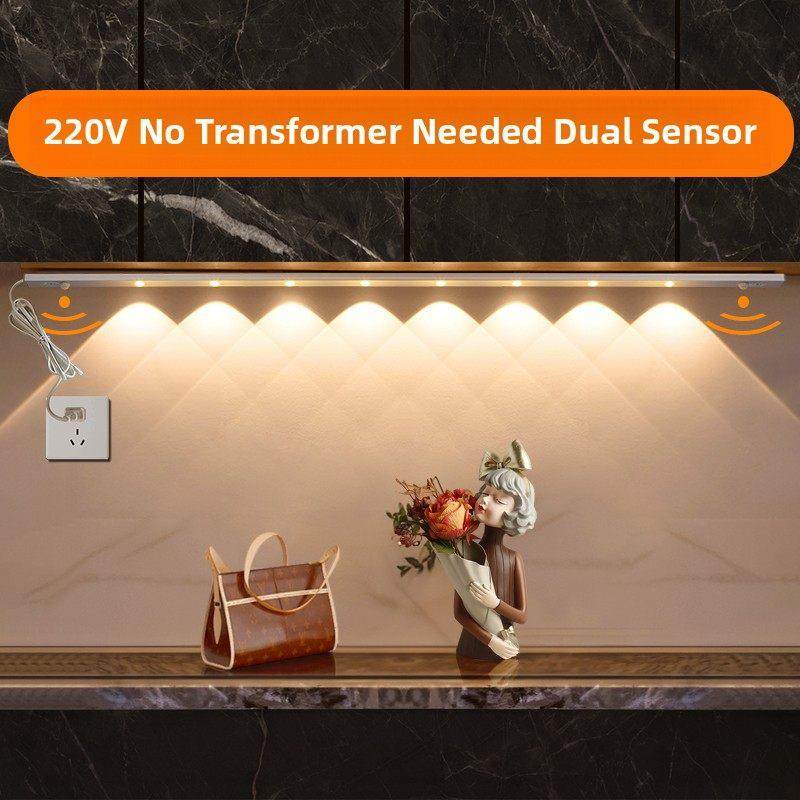 220V无变压器人体传感器柜灯带Led插件山灯入口鞋柜酒柜瓦楞