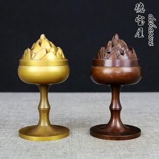 纯铜博山炉仿古家用香薰炉熏香炉沉香盘香香道香具创意竹节复古小