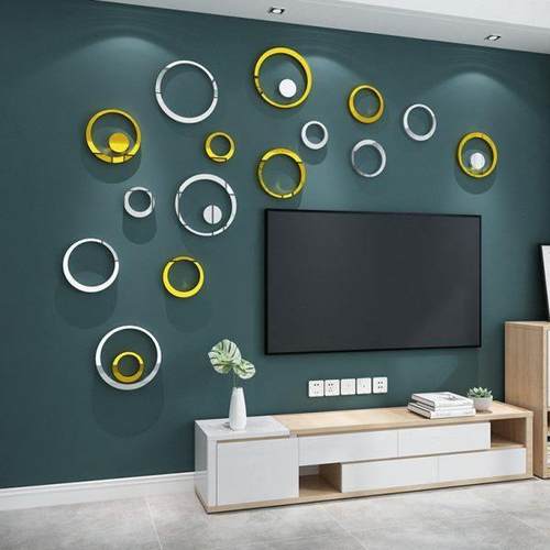 卧室床布置创意3d立体挂件房间电视背景墙贴纸客厅自粘头装饰品面