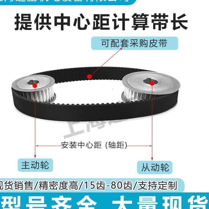 同步带轮 8M75齿T 圆弧齿同步轮HTD-8M铝轮 电机传动齿轮选配速比