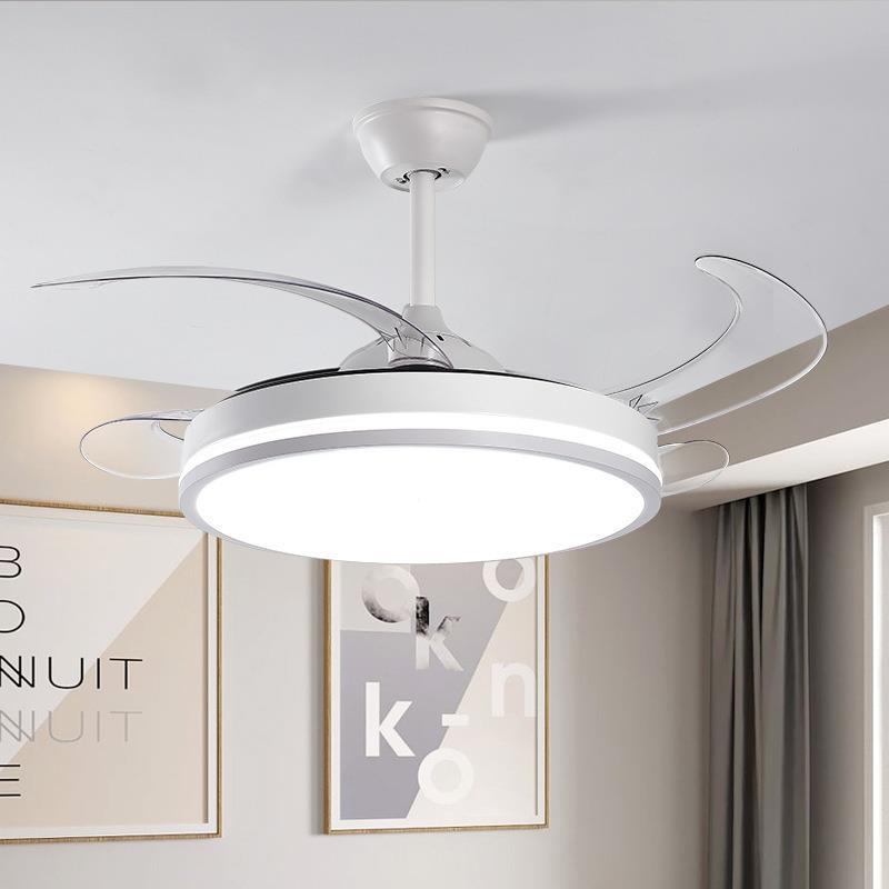 隐形风扇灯新款吊扇现代家用一体吊灯客厅餐厅卧室风扇灯跨境