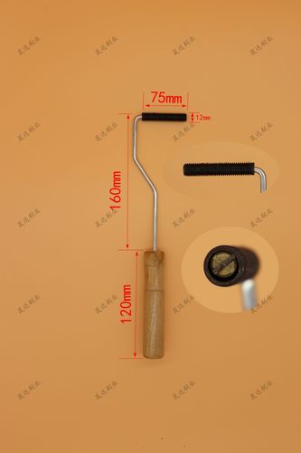 晟达玻璃钢黑铁制螺纹消泡滚筒刷压气泡滚树脂气泡横纹滚手糊工具