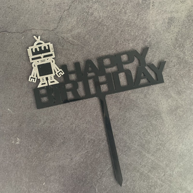 轮胎蛋糕插牌硅胶模具汽车轮子亚克力机器人插件齿轮生日装饰摆件