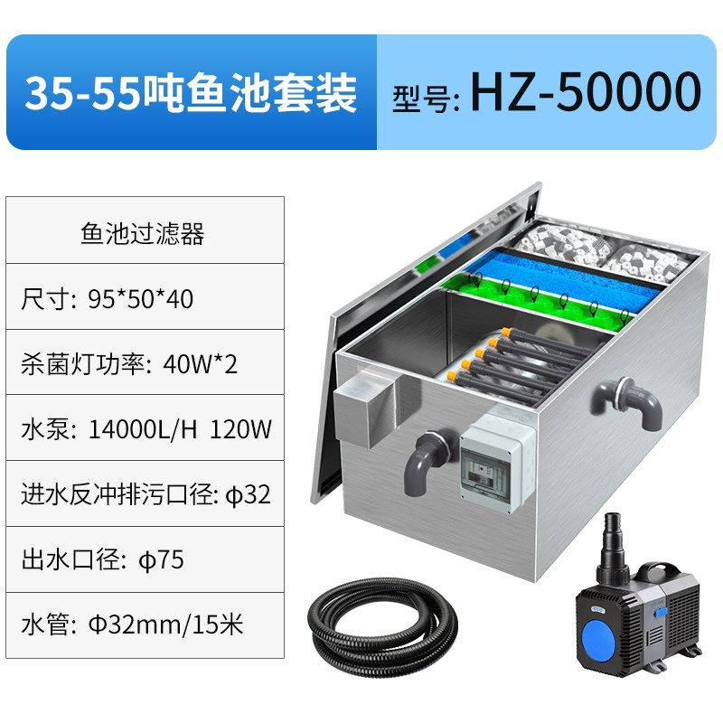 鸿韵不锈钢自动转鼓微滤机室内外鱼池过滤器设备鱼池水循环系统,办公设备/耗材/相关服务,办公线材,淘宝优惠券,粉丝福利购,淘宝优惠卷