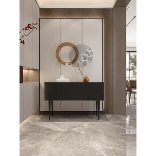 入户玄关装饰柜过道柜展示柜高脚贝达黑色柜简约现代正对门玄关台