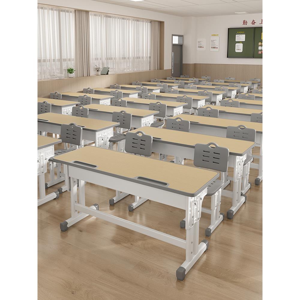 双人课桌椅中小学生辅导班培训机构桌椅学校教室儿童学习写字桌子