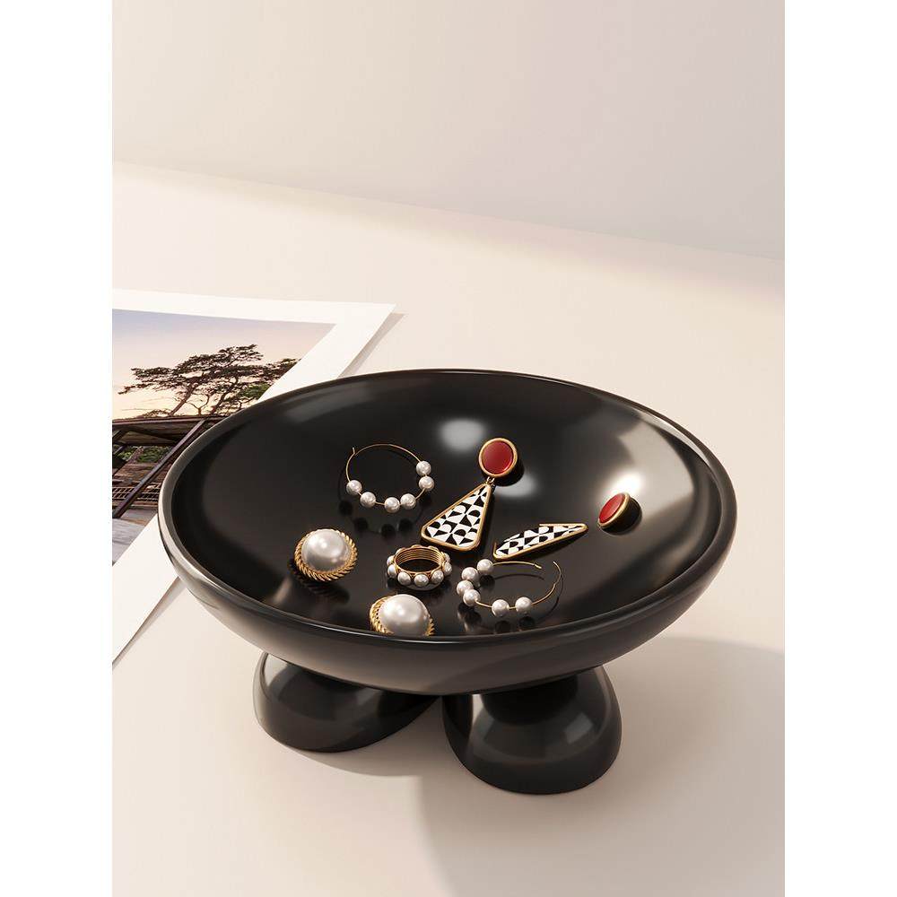 现代简约入户玄关钥匙收纳陶瓷摆件轻奢高级感门口首饰托盘置物架,家居饰品,装饰摆件,淘宝优惠券,粉丝福利购,淘宝优惠卷