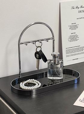 入户玄关进门口挂钥匙置物架鞋柜摆件桌面首饰戒指杂物收纳盒